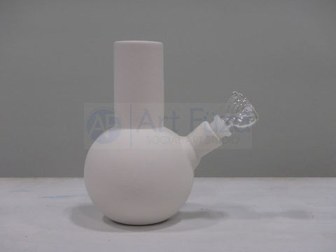 Old School Beaker Bong, includes Glass Bowl and Silicone Downstem ~ 5.5 x 4 x 7