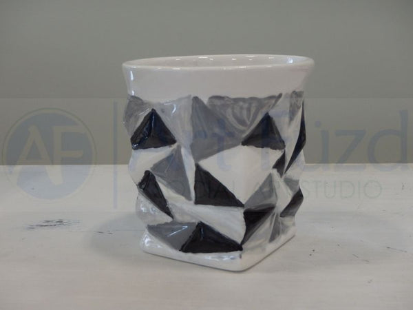 Random Facets Faceted Tumbler (12 oz.) ~ 3.75 in. dia. x 3.75 in. high