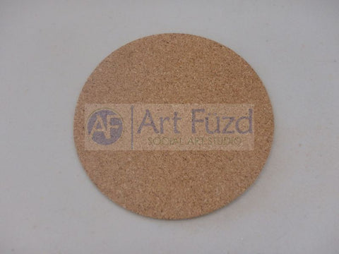 Cork Backing for 3.5 Inch Round Coaster (Self-Adhesive)