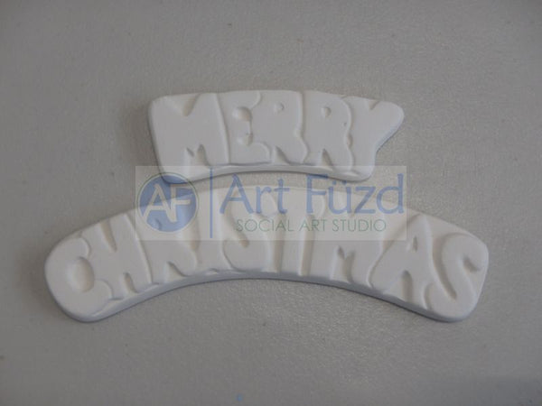 Large Flat Word Banner Set - Merry Christmas ~ 2.75 x 1 and 4.75 x 1.5