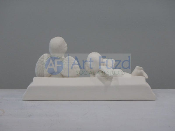 Set of Two Mini Cherub Figurines and Stand (Set of 3 pieces)