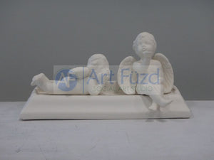 Two Mini Cherub Figurines with Stand (Set of 3 pieces)