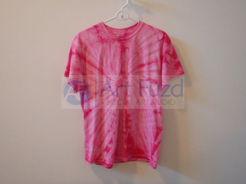 Short Sleeve Tie Dye T-Shirt - Spider Pink