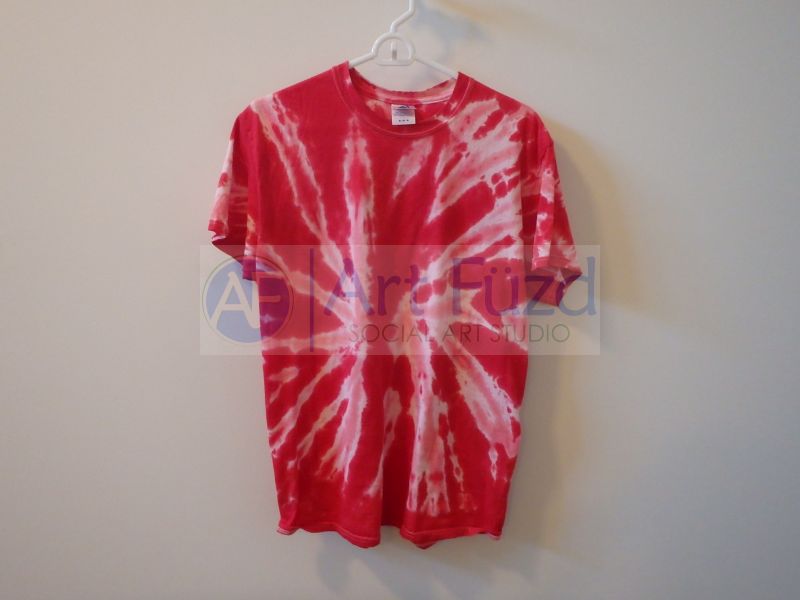 Short Sleeve Tie Dye T-Shirt - Twist Red