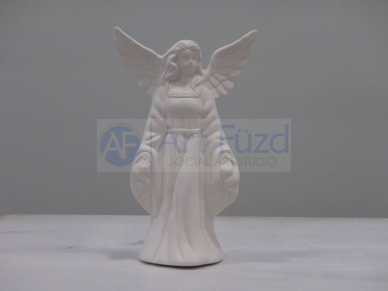 Standing Angel Woman with Pointed Wings