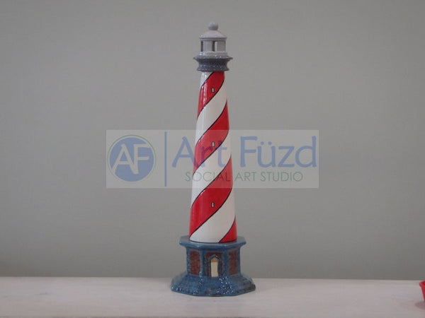 Very Tall Lighthouse with Base (3.75 in. tall) ~ 5.75 x 5.75 x 18.5 high