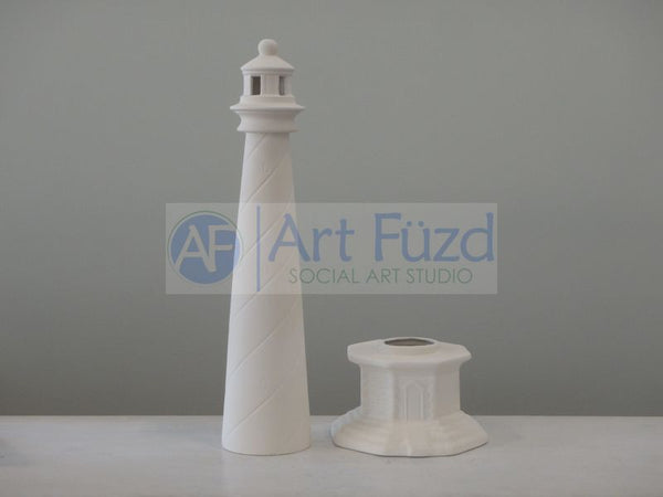 Very Tall Lighthouse with Base (3.75 in. tall), includes Light Kit ~ 5.75 x 5.75 x 18.5 high