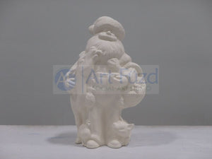 Medium Vintage Farmer Santa Figurine ~ 6.5 x 3.5 x 9
