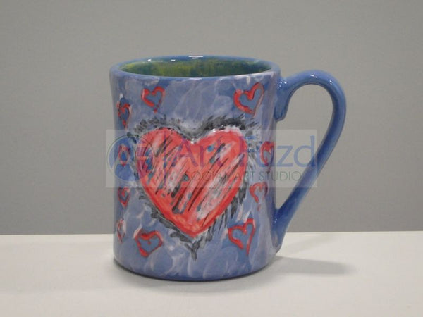 Heart Mug (12 oz.) ~ 3.5 in. dia. x 4.13 in. high