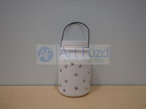 Large Jar Star Lantern, includes Wire Handle ~ 4.75 dia. x 7.5 high