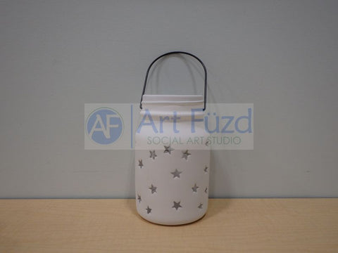 Large Jar Star Lantern, includes Wire Handle ~ 4.75 dia. x 7.5 high