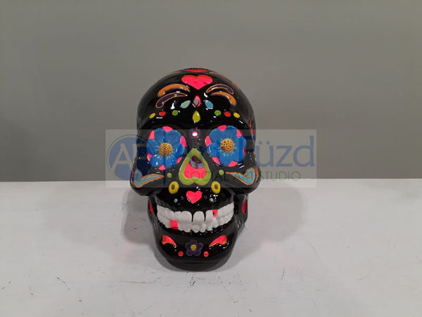 Sugar Skull Figurine, includes Light Kit ~ 5.25 x 6.25