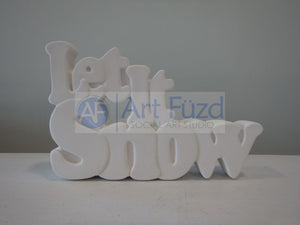 Let It Snow Word Plaque ~ 8 x 5.25