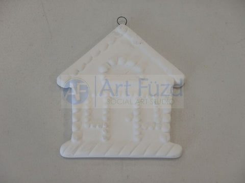 Flat Gingerbread House Holiday Ornament ~ 3.25 x 3.5