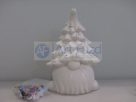 Christmas Tree Gnome Light-Up Figurine, includes Light Kit ~ 8.25 x 13.5