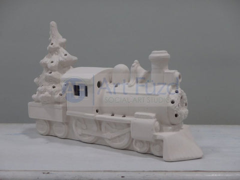 Christmas Train with Light-Up Christmas Tree, includes Light Kit ~ 13 x 8.25