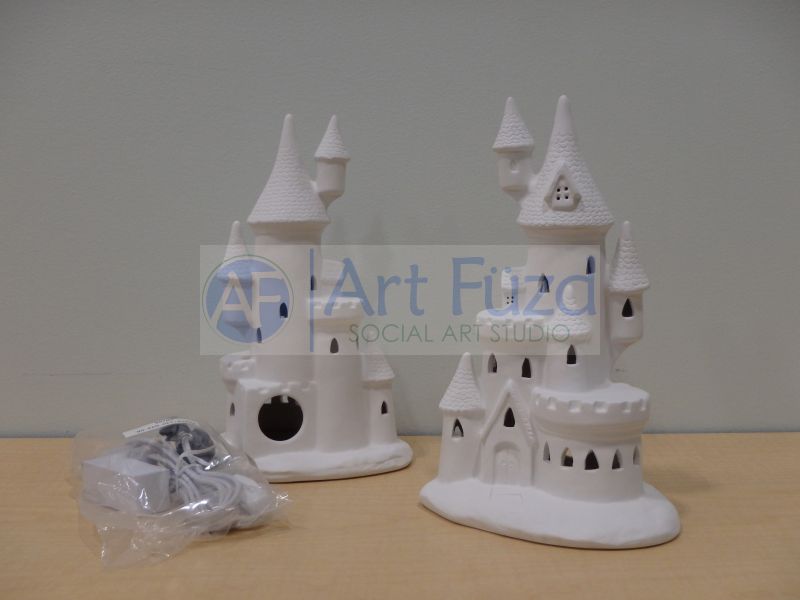 Castle Figurine, includes Light Kit ~ 6 x 9.5