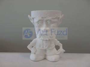 Large Cracked Pot Gnome with Beard (2 piece) ~ 9 x 12 overall (9.5 x 5 body) (8.5 x 7 head)