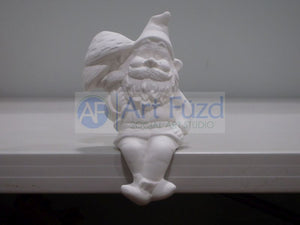 Medium Sitting Pappy Garden Gnome Holding Mushrooms Figurine ~ 3 x 10