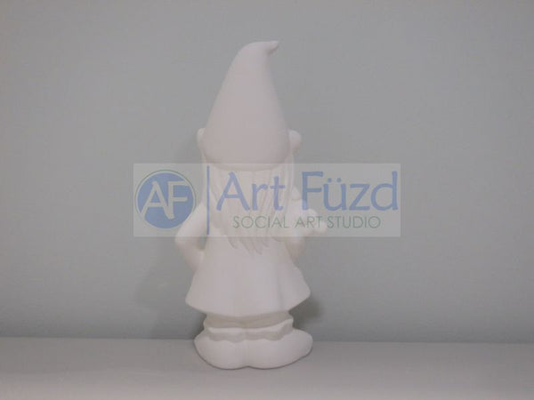 Medium Standing Hannah Garden Gnome Holding Bouquet of Mushrooms Figurine ~ 4.75 x 9.75