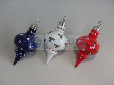 Small Retro Holiday Ornament (3 Colors) ~ 2 x 3.75
