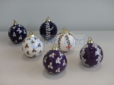 Small Round Holiday Ornament (6 Designs) ~ 2 x 2