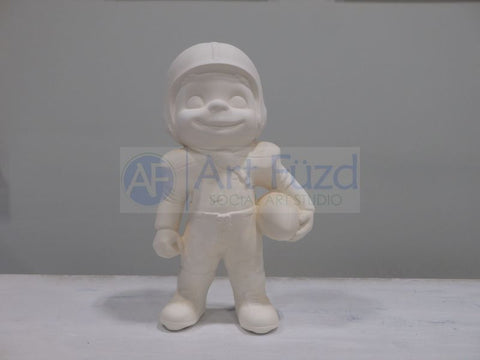 Large Football Player Boy Smiley Figurine