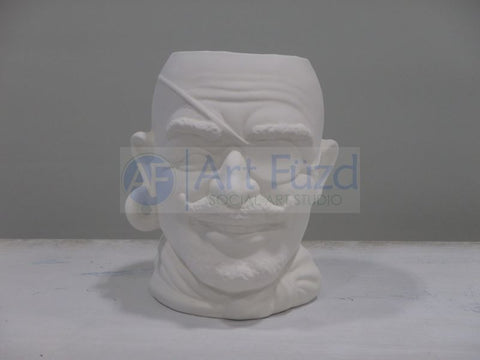 Large Pirate with Eye Patch and Earring Vase or Container