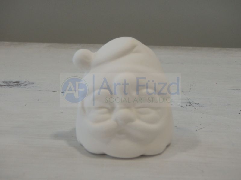 Round Santa Claus Face Holiday Ornament