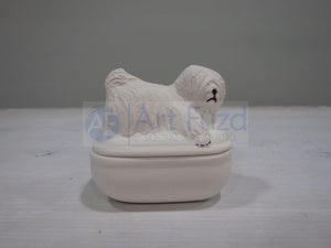 Small Rectangular Dog Box (Pre-glazed inside, nose and nails pre-painted))