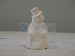 Small Snowman in Winter Coat and Top Hat