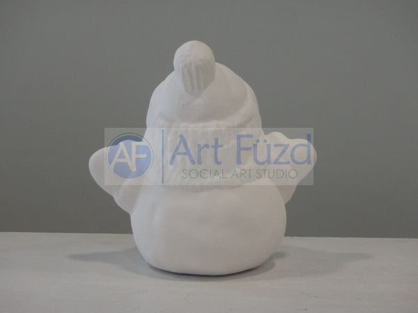 Miniature "Snuggles" the Snowman Figurine ~ 3.5 x 2.5 x 3.5
