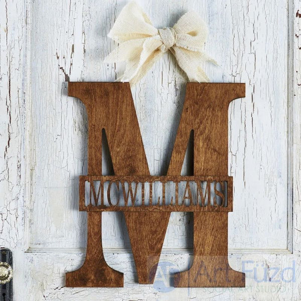 Personalized Block Letter Monogram With Name - 17.75 in. high