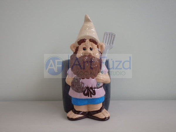 Gnome Cooking Utensil Caddy or Holder ~ 5.5 x 6.5 x 10