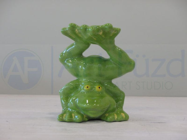 Small Handstanding Frog Figurine ~ 2.75 x 2.5 x 3.5