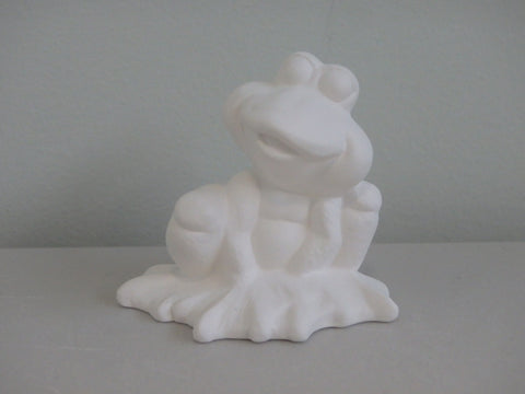 Small Sitting Frog Figurine ~ 3.25 x 2.5 x 2.75