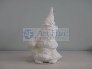 Large Gnome Sitting and Riding on a Turtle Figurine ~ 8.75 x 7.5 x 11