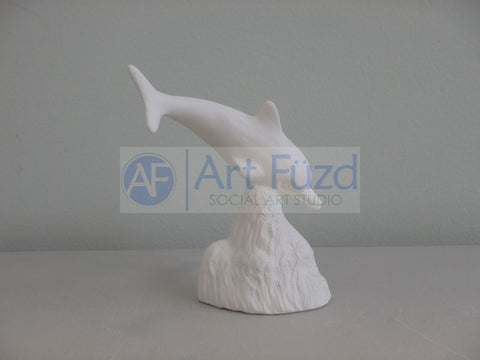 Small Dolphin Swimming Down into Ocean Figurine ~ 2.75 x 2.25 x 3.5