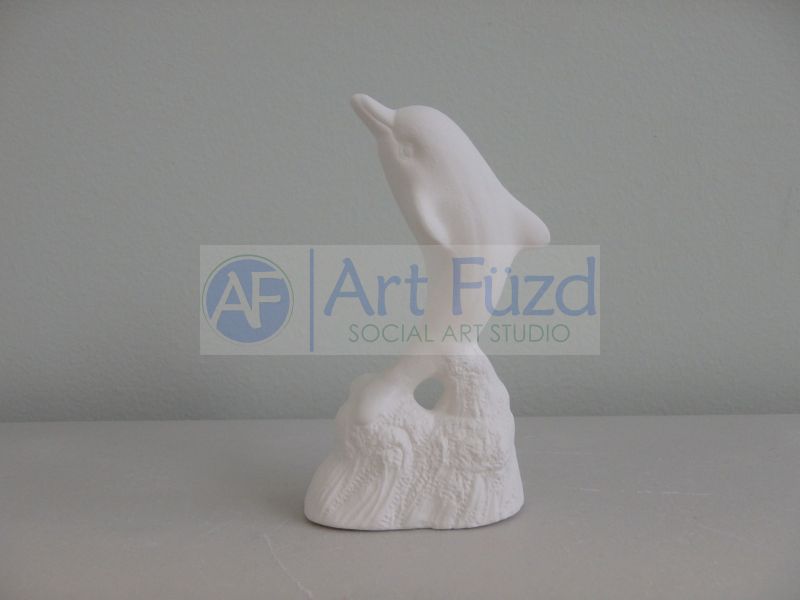Small Dolphin Jumping Up from Ocean Figurine ~ 2.25 x 1.5 x 4