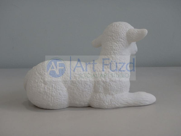 Lamb or Sheep Lying Figurine ~ 7.5 x 3.25 x 4.5
