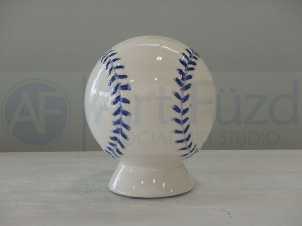 Realistic Baseball Bank, includes Stopper ~ 4.75 in. dia. x 5.5 in. high