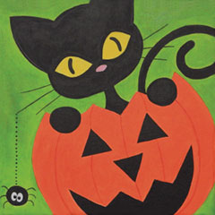 Halloween Cat - 12 x 12