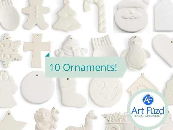 Holiday Ornaments Box ~ Includes Ten (10) Flat Ornaments (you choose!)