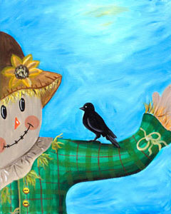 Scarecrow and Friend - 16 x 20