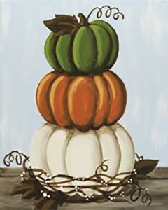 Stacked Pumpkins - 16 x 20